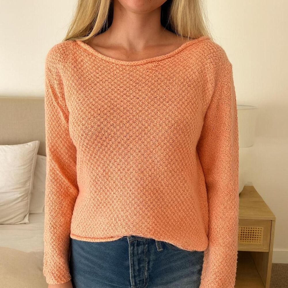 Shein Women's Orange and Pink Jumper